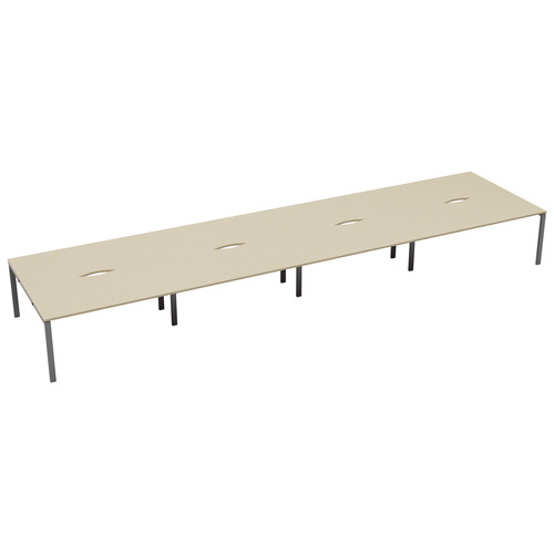 CB Bench with Cut Out: 8 Person (FSC) | 1200 x 800 | Maple/Silver | 