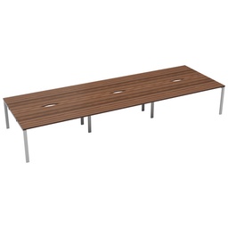 [CB1680CODWWH/6P] CB Bench with Cut Out: 6 Person (FSC) | 1600 x 800 | Dark Walnut/White | 